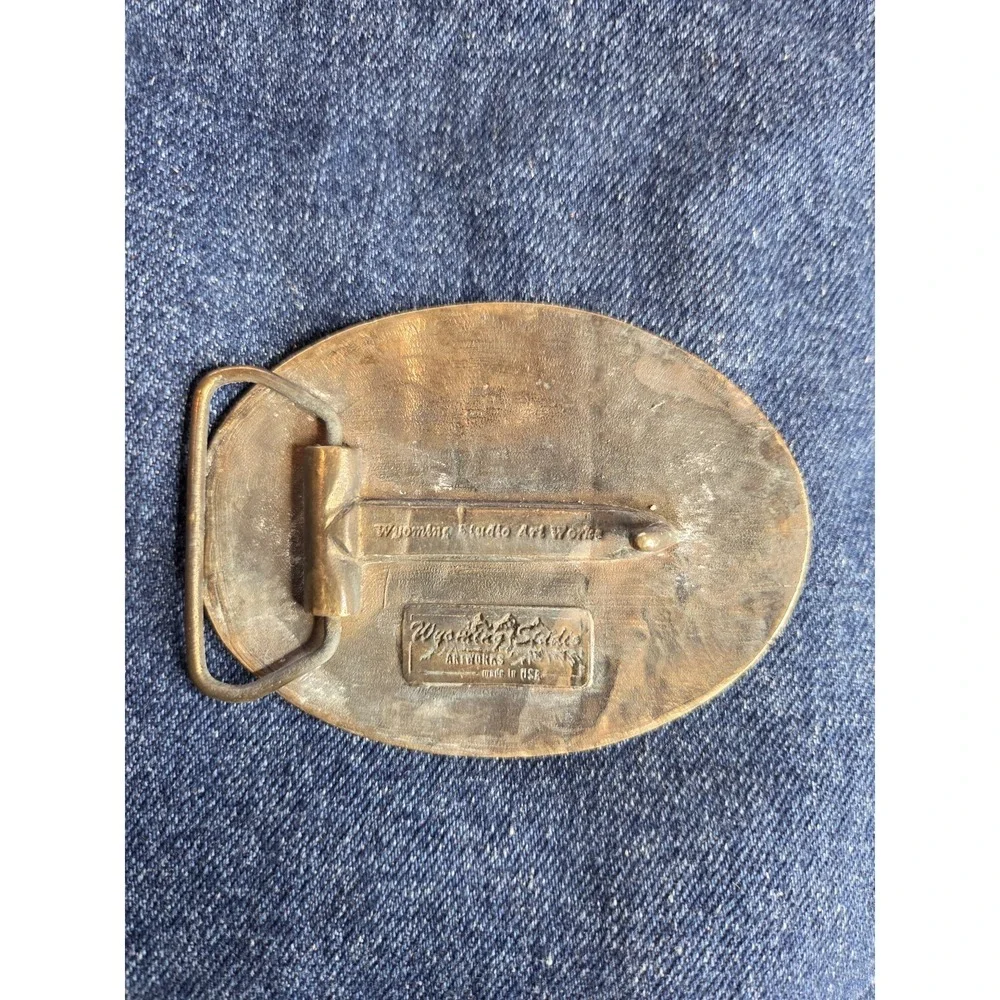 Flint Engineering Construction Solid Brass Belt Buckle
